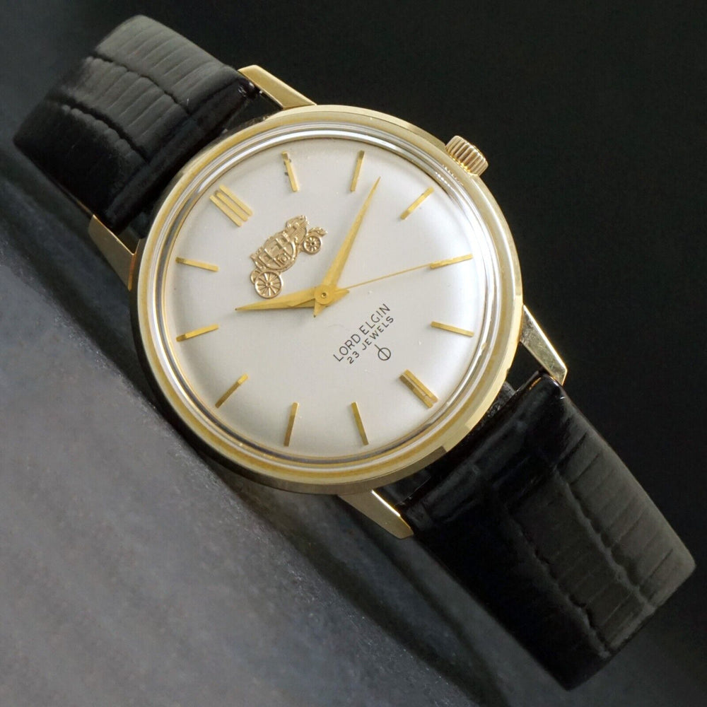 Rare Lord Elgin Body By Fisher Master Craftsman 14K Yellow Gold Man's 25yr Watch, Olde Towne Jewelers, Santa Rosa CA.