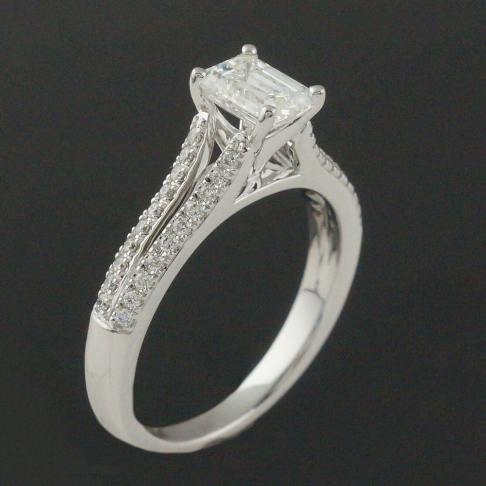 Solid 14K Gold & 1.40 CTW Diamond, Laser GIA, Wedding Band, Engagement Ring