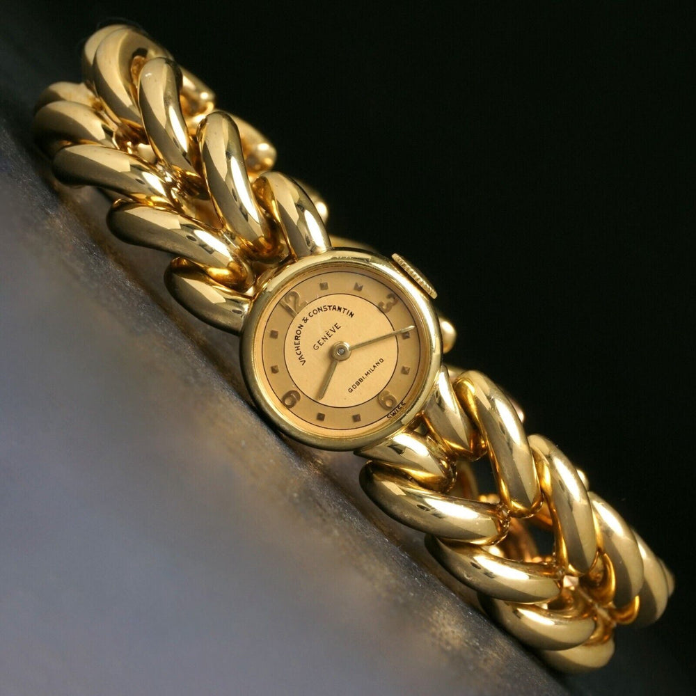Vacheron & Constantin Gobbi Milano 18K Gold Woman's Bracelet Watch All Original