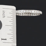 1920s Art Deco Engraved Platinum .64 CTW Diamond Eternity Band Anniversary Ring, Olde Towne Jewelers, Santa Rosa CA.