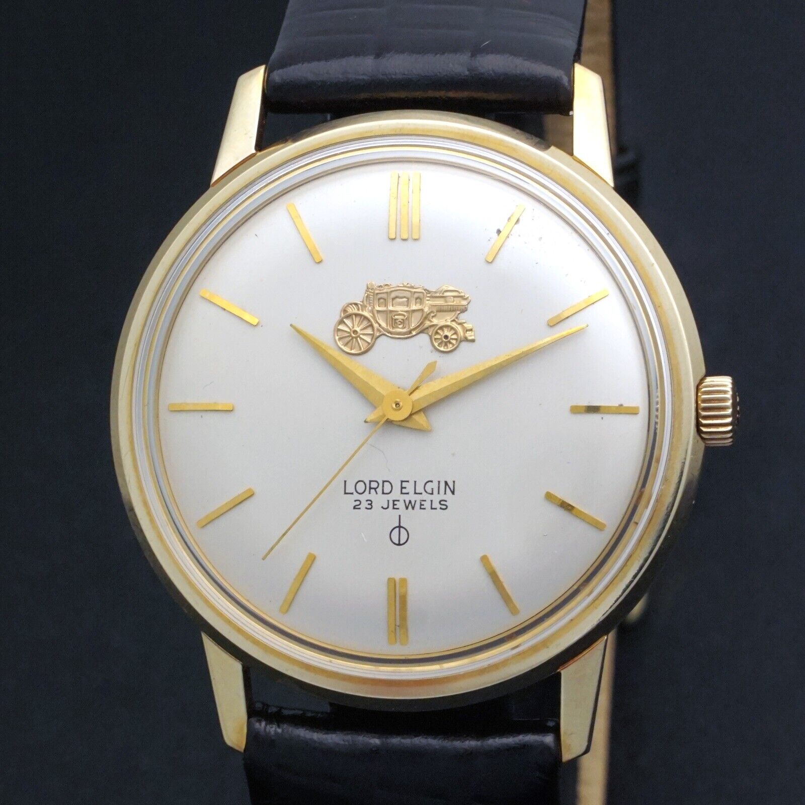 Rare Lord Elgin Body By Fisher Master Craftsman 14K Yellow Gold Man's 25yr  Watch