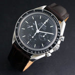 Stunning Omega Speedmaster CoAxial Moon Stainless Steel Man's Chronograph Watch, Olde Towne Jewelers, Santa Rosa CA.