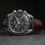 Stunning Omega Speedmaster CoAxial Moon Stainless Steel Man's Chronograph Watch, Olde Towne Jewelers, Santa Rosa CA.