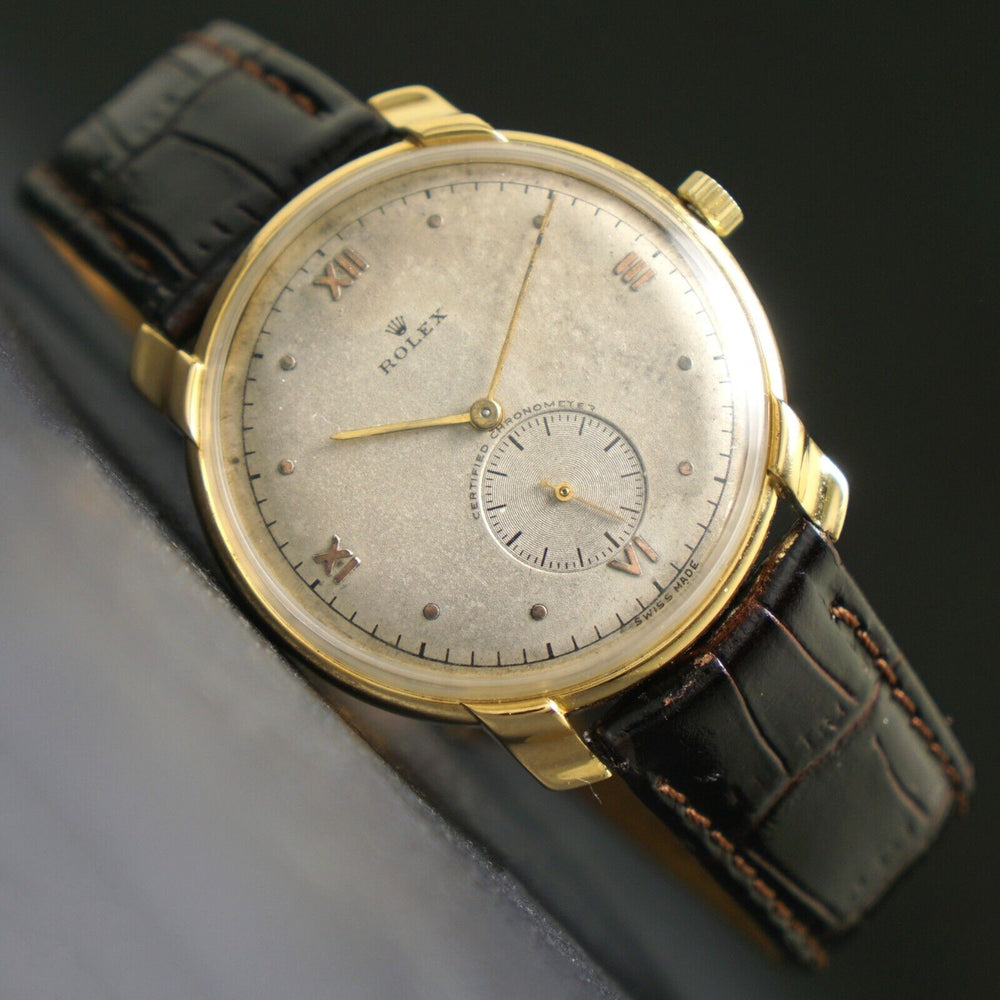 Stunning 1944 Rolex 4118 18K Yellow Gold Man's Dress Watch Orig Dial, Olde Towne Jewelers Stunning 1944 Rolex 4118 18K Yellow Gold Man's Dress Watch Orig Dial, Olde Towne Jewelers