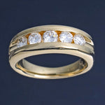 Heavy Solid 14K Gold & 1.00 CTW Channel Diamond Wedding Band, Anniversary Ring, Olde Towne Jewelers, Santa Rosa CA.
