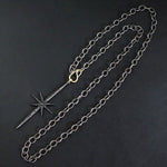 Mizuki Oxidized 925 14K Yellow Gold, .60Ctw Black Diamond 31" Starburst Necklace, Olde Towne Jewelers, Santa Rosa CA.