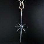 Mizuki Oxidized 925 14K Yellow Gold, .60Ctw Black Diamond 31" Starburst Necklace, Olde Towne Jewelers, Santa Rosa CA.