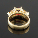 Solid 18K Yellow Gold, Oval Red Spinel & Pear Shape Yellow Sapphire Estate Ring, Olde Towne Jewelers, Santa Rosa CA.