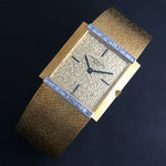 Unpolished Patek Philippe 3491 18K Gold & Diamond Man's Bracelet Watch w/Box, Old Towne Jewelers, Santa Rosa CA.