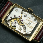 Stunning 1940s LeCoultre Solid 14K Yellow Gold Man's Hooded Lug Watch, Olde Towne Jewelers, Santa Rosa CA.