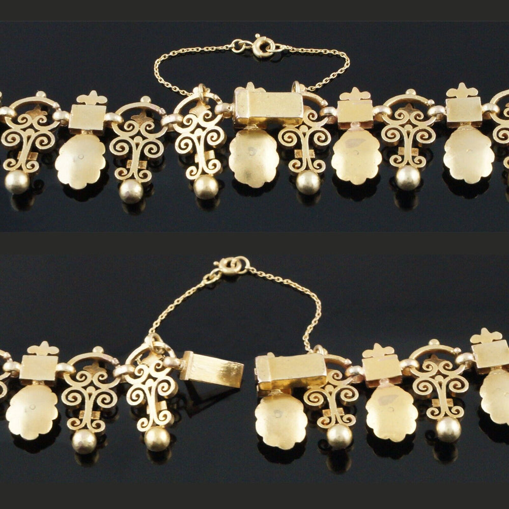 Antique Victorian Etruscan Revival Solid 14K Yellow Gold & Pearl 18" Necklace, Olde Towne Jewelers, Santa Rosa CA.