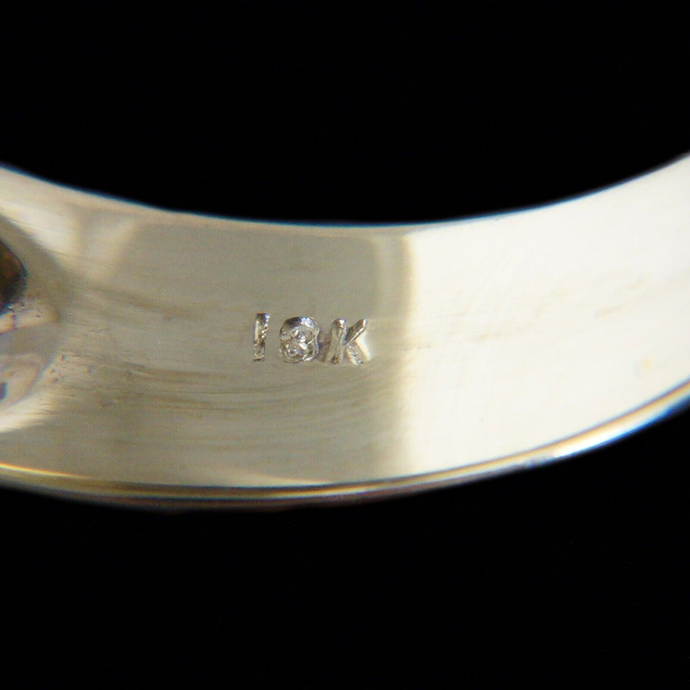 Modernist 2 Tone Solid 18K Gold Baguette Diamond Wedding Band, Anniversary Ring, Olde Towne Jewelers, Santa Rosa CA.