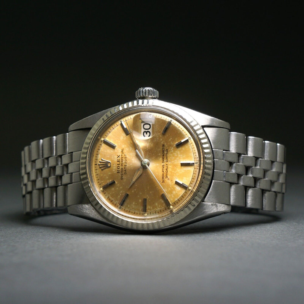 Stunning 1963 Rolex 1601 Datejust Stainless Steel 36mm Tropical Dial Watch XLNT! Olde Towne Jewelers, Santa Rosa CA.