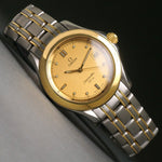 Stunning Omega 196.1501 Seamaster 18K Gold & Steel Quartz 36mm Bracelet Watch