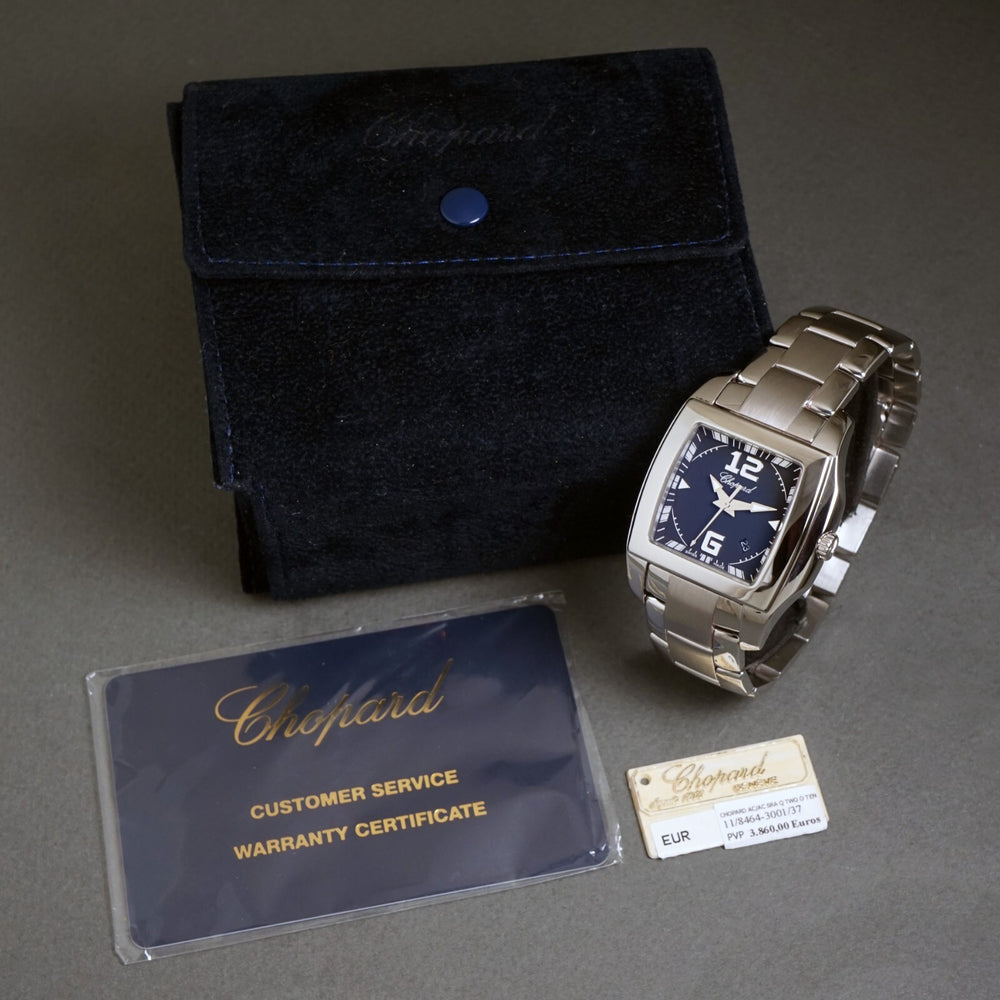 Stunning Chopard Two O Ten Stainless Steel Unisex 34mm Quartz Watch Box, Service, Olde Towne Jewelers, Santa Rosa CA.