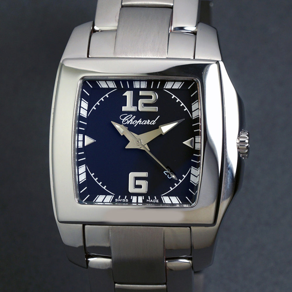 Stunning Chopard Two O Ten Stainless Steel Unisex 34mm Quartz Watch Box, Service, Olde Towne Jewelers, Santa Rosa CA.