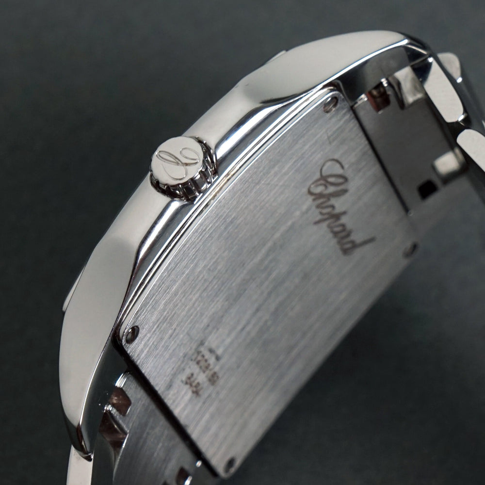 Stunning Chopard Two O Ten Stainless Steel Unisex 34mm Quartz Watch Box, Service, Olde Towne Jewelers, Santa Rosa CA.