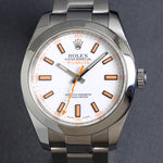 Stunning Rolex 116400 Milgauss Stainless Steel 40mm White Dial Watch MINT COND! Olde Towne Jewelers, Santa Rosa CA.