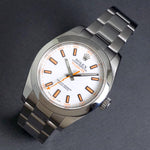 Stunning Rolex 116400 Milgauss Stainless Steel 40mm White Dial Watch MINT COND! Olde Towne Jewelers, Santa Rosa CA.