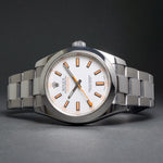 Stunning Rolex 116400 Milgauss Stainless Steel 40mm White Dial Watch MINT COND! Olde Towne Jewelers, Santa Rosa CA.
