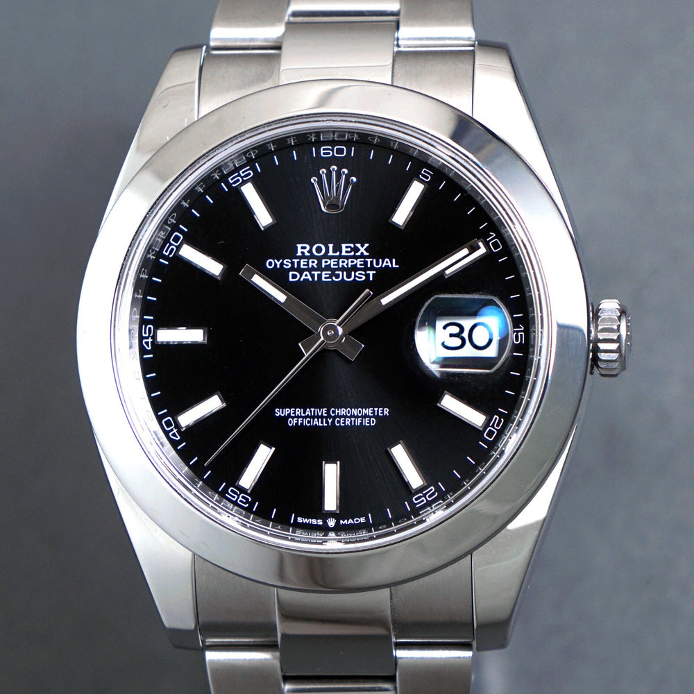 Stunning 2022 Rolex 126300 Datejust 41mm Steel Black Dial Watch Box & Papers, Olde Towne Jewelers, Santa Rosa CA.