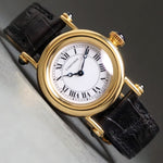 Stunning Cartier Diabolo Solid 18K Gold Lady's Watch, Orig 18K Deployant Buckle