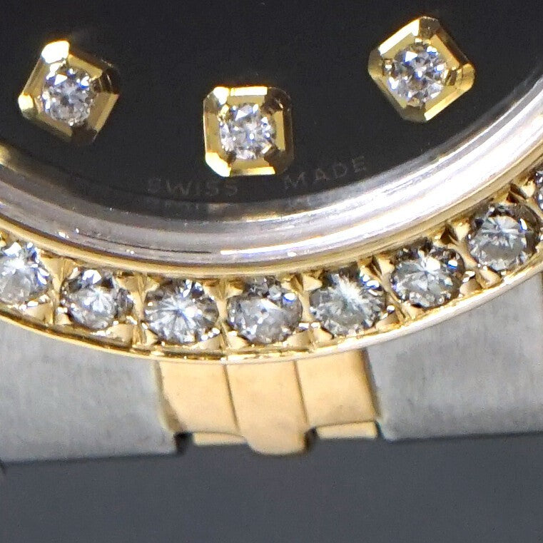 Stunning 1987 Rolex 69173 Datejust 18K/SS Black Diamond Dial & Bezel Watch XLNT! Olde Towne Jewelers, Santa Rosa CA.