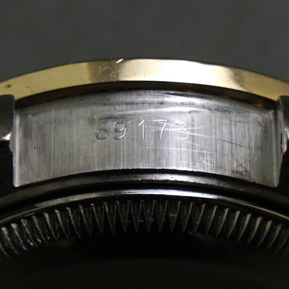 Stunning 1987 Rolex 69173 Datejust 18K/SS Black Diamond Dial & Bezel Watch XLNT! Olde Towne Jewelers, Santa Rosa CA.