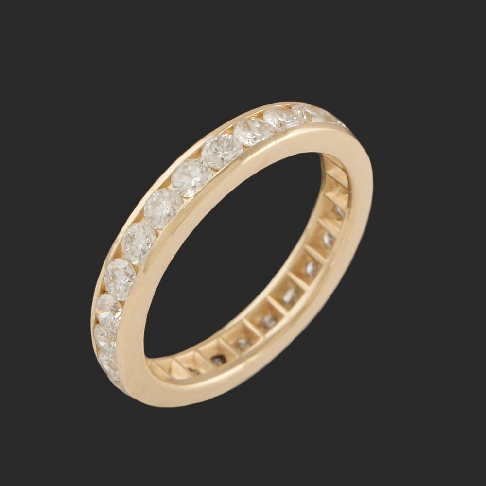 Solid 14K Gold 1.10 CTW Channel Diamond Eternity Wedding Band Anniversary Ring, Olde Towne Jewelers, Santa Rosa CA.