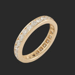 Solid 14K Gold 1.10 CTW Channel Diamond Eternity Wedding Band Anniversary Ring, Olde Towne Jewelers, Santa Rosa CA.