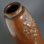 Stunning 1920's Weller Bronze Ware Art Nouveau Grape Motif Vase, Olde Towne Jewelers, Santa Rosa CA.
