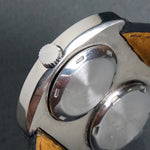 Stunning Gala Double Automatic Two Time Zone Stainless Steel Watch Arabic Date, Olde Towne Jewelers, Santa Rosa CA.