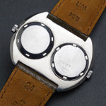 Stunning Gala Double Automatic Two Time Zone Stainless Steel Watch Arabic Date, Olde Towne Jewelers, Santa Rosa CA.