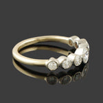 Two Tone Solid 14K Gold & Graduated Bezel Set Diamond Wedding, Anniversary  Band, Olde Towne Jewelers, Santa Rosa CA.