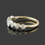 Two Tone Solid 14K Gold & Graduated Bezel Set Diamond Wedding, Anniversary  Band, Olde Towne Jewelers, Santa Rosa CA.