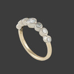 Two Tone Solid 14K Gold & Graduated Bezel Set Diamond Wedding, Anniversary  Band, Olde Towne Jewelers, Santa Rosa CA.