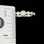 Two Tone Solid 14K Gold & Graduated Bezel Set Diamond Wedding, Anniversary  Band, Olde Towne Jewelers, Santa Rosa CA.