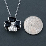 Van Cleef & Arpels Solid 18K Gold Onyx & Diamond Cosmos Pendant 16" Necklace, Olde Towne Jewelers, Santa Rosa CA.