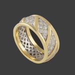 Wide Vintage Solid 18K Gold & 1.25 CTW Diamond Cigar Wedding Band Estate Ring, Olde Towne Jewelers, Santa Rosa CA.
