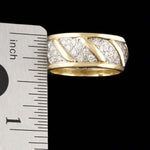 Wide Vintage Solid 18K Gold & 1.25 CTW Diamond Cigar Wedding Band Estate Ring, Olde Towne Jewelers, Santa Rosa CA.