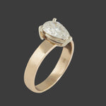 Solid 14K Yellow Gold & 1.70 Ct. Pear Shape Diamond Solitaire Engagement Ring, Olde Towne Jewelers, Santa Rosa CA.