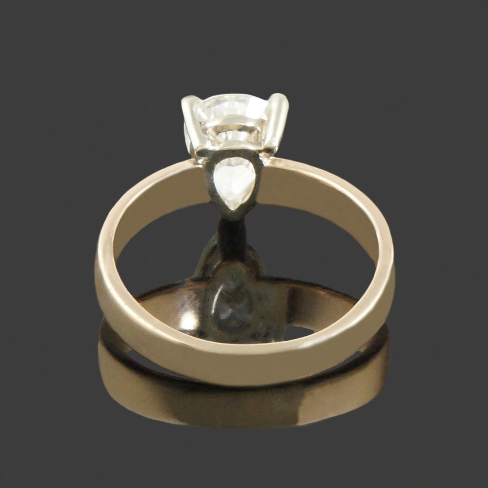 Solid 14K Yellow Gold & 1.70 Ct. Pear Shape Diamond Solitaire Engagement Ring, Olde Towne Jewelers, Santa Rosa CA.