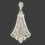 Art Deco Solid 14K White Gold Filigree 1.25 CTW OMC Diamond & Pearl Pendant, Olde Towne Jewelers, Santa Rosa CA.