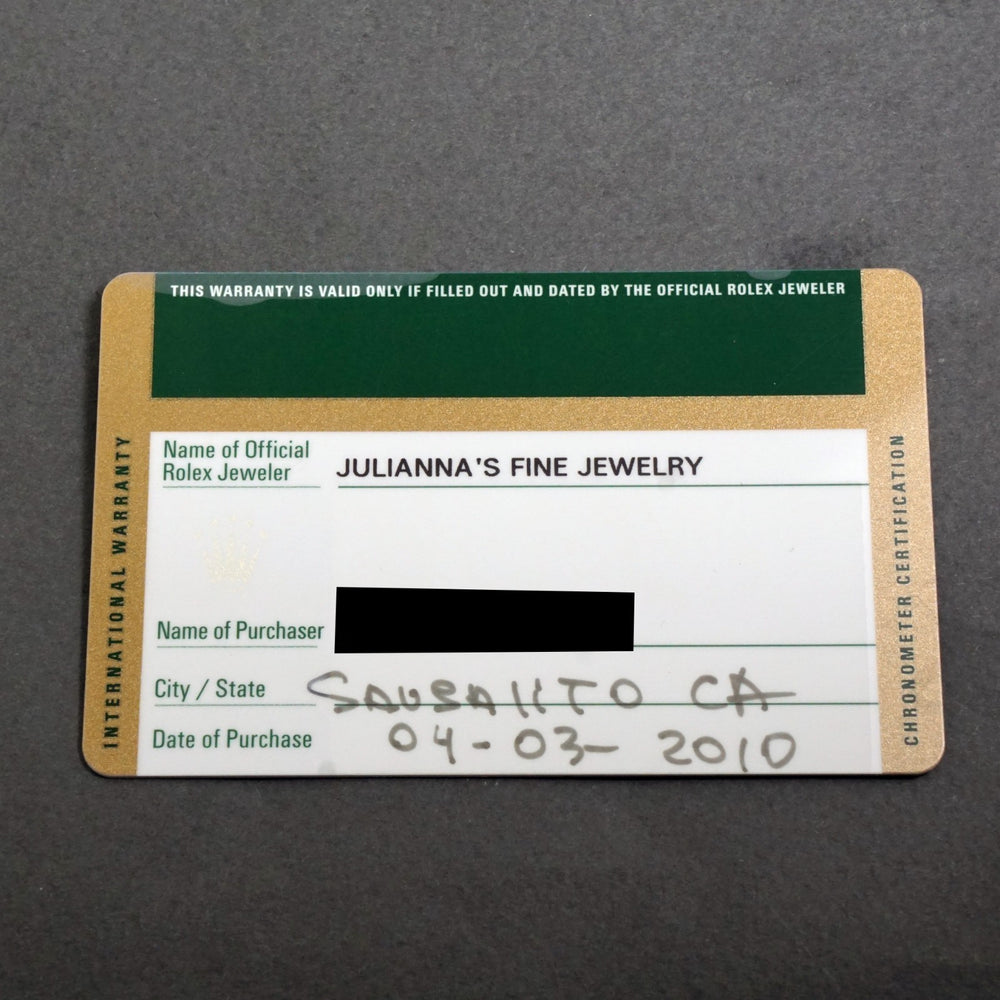 Stunning 2008 Rolex 179160 Lady Datejust Stainless Steel Watch Books Card Papers, Olde Towne Jewelers, Santa Rosa CA.