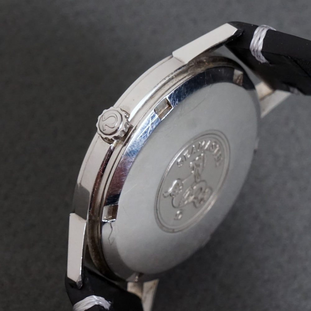Stunning 1965 Omega 165.002 Seamaster Stainless Steel Rare Military Dial Watch, Olde Towne Jewelers, Santa Rosa CA.