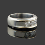 Two Tone Solid 14K Gold & 1.75 CTW Channel Diamond Wedding Band Anniversary Ring, Olde Towne Jewelers, Santa Rosa CA.