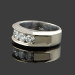 Two Tone Solid 14K Gold & 1.75 CTW Channel Diamond Wedding Band Anniversary Ring, Olde Towne Jewelers, Santa Rosa CA.