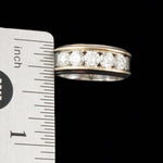 Two Tone Solid 14K Gold & 1.75 CTW Channel Diamond Wedding Band Anniversary Ring, Olde Towne Jewelers, Santa Rosa CA.
