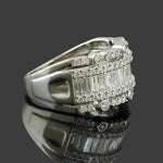 Solid 14K Gold, 1.22 CTW Round & Baguette Diamond Wedding Band, Anniversary Ring, Olde Towne Jewelers, Santa Rosa CA.