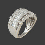 Solid 14K Gold, 1.22 CTW Round & Baguette Diamond Wedding Band, Anniversary Ring, Olde Towne Jewelers, Santa Rosa CA.
